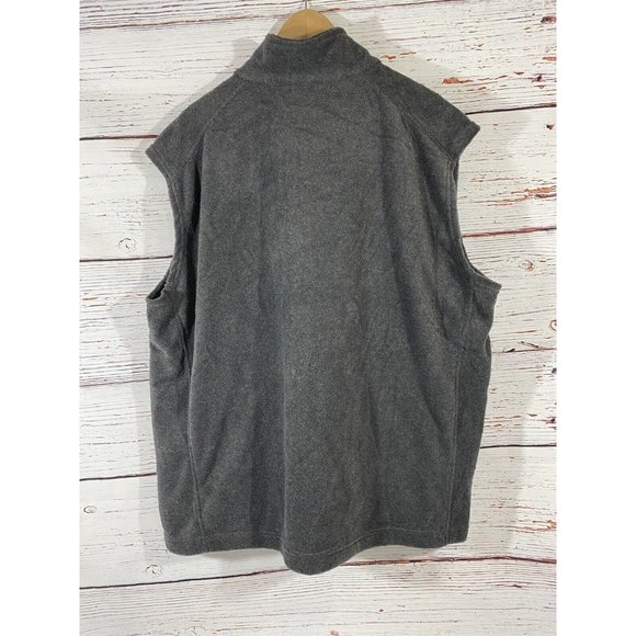 Columbia Fleece Vest Mens XXL Gray Full Zip Outdoors Hiking Casual New Tucker - Picture 11 of 11